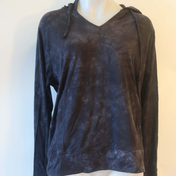 Womens Sun50 Black Gray Sun Protection Apparel Tie Dye Hooded Top S * - Picture 3 of 9